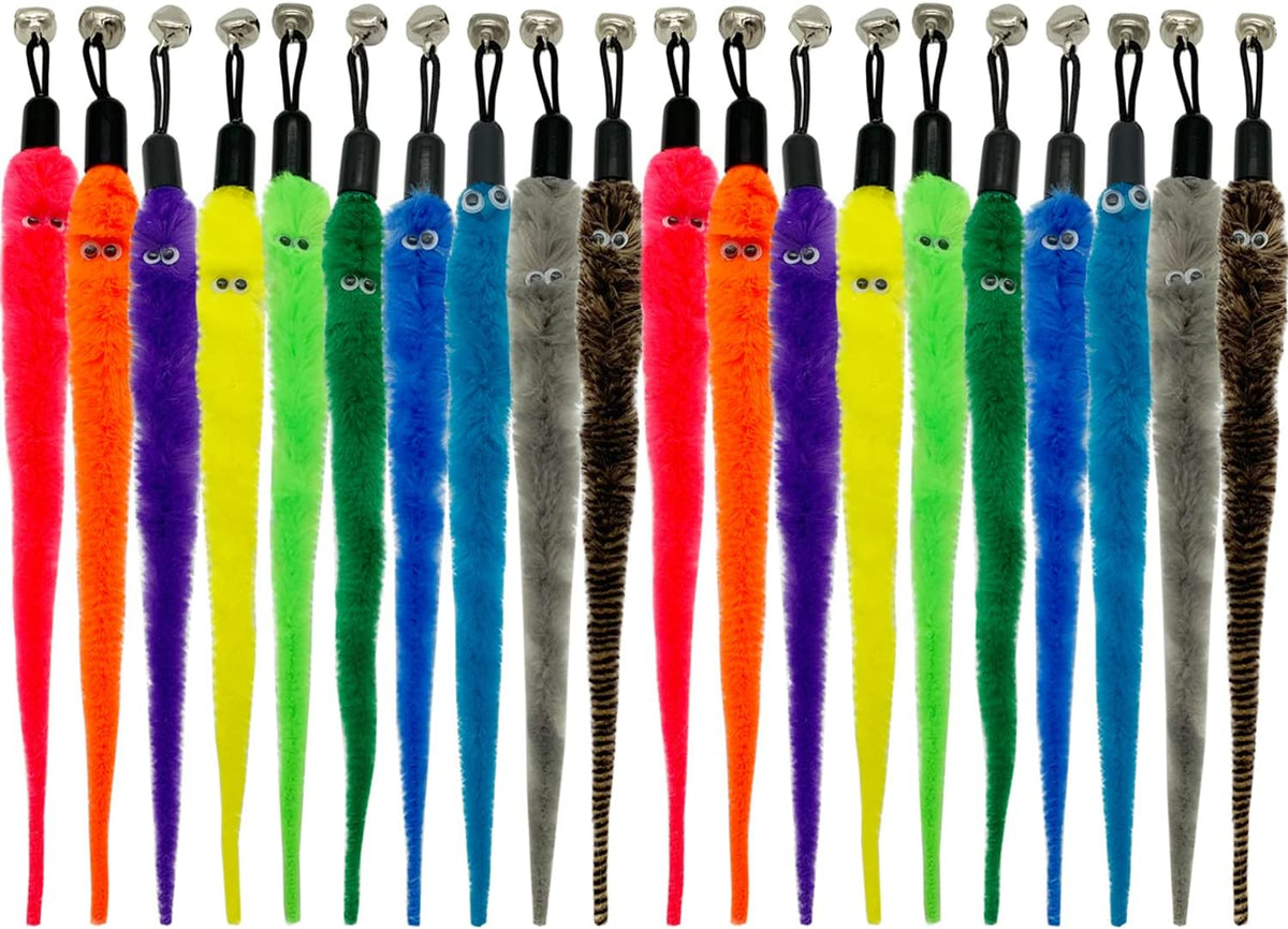 CATENESS Cat Worm Toy Refills - A-20 PCS Cat Worm Toy Refills