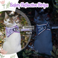 Cat Harness and Leash Escape Proof for Walking - XXS-Chest(8.7"-10.2") / Purple - image 4