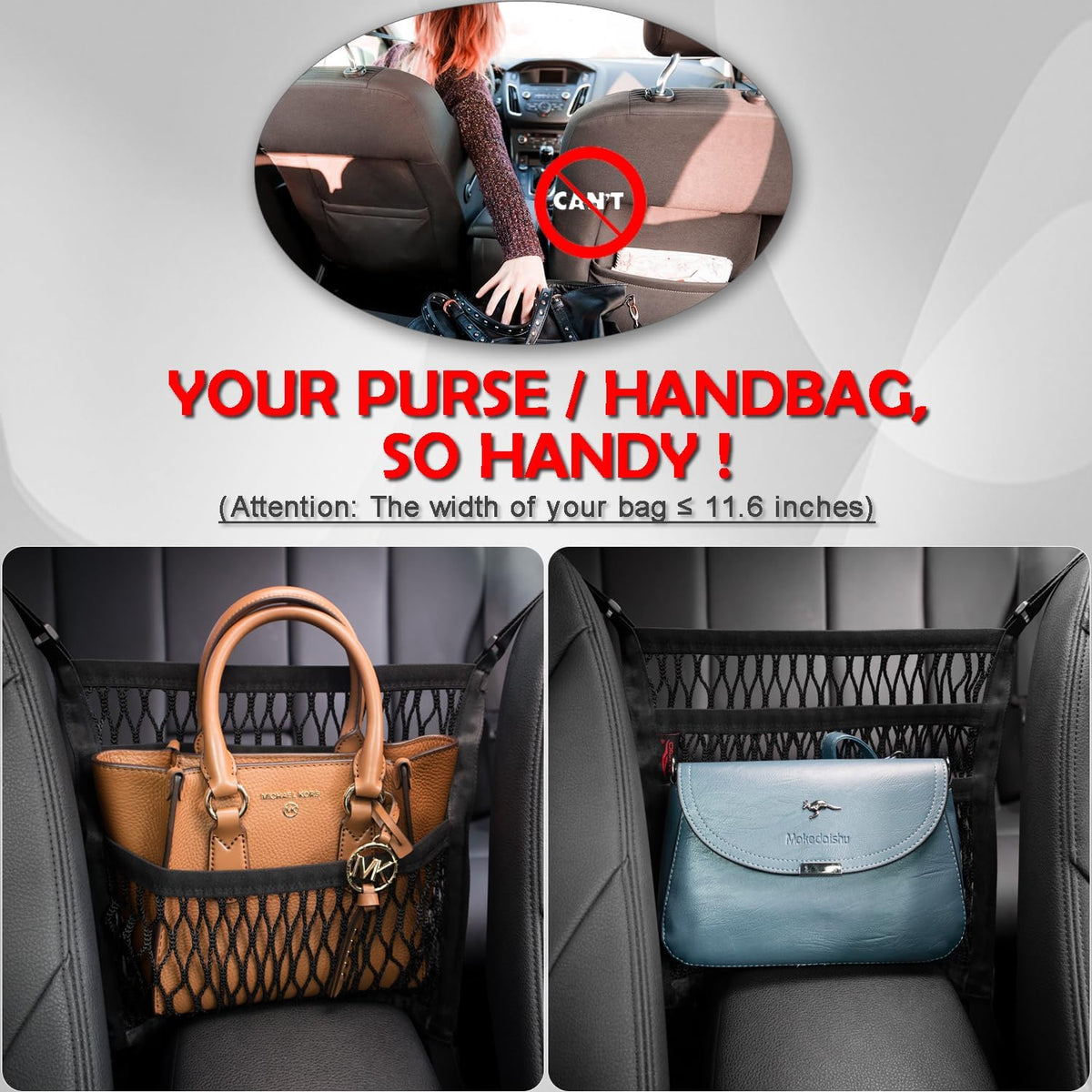 Car Organizer Between Front Seats, Purse Holder, Dog Barrier - image 2