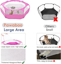 Pawaboo Small Animal Playpen, Waterproof Portable Pet Cage Tent - Rose Red / 1 - image 3