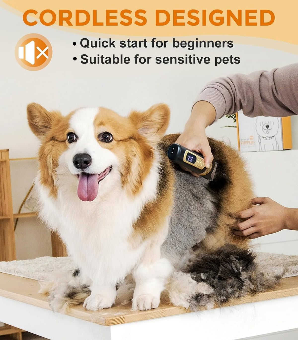 Dog Clippers for Grooming, 4-Speed & LCD - Black / C95 Set - image 2