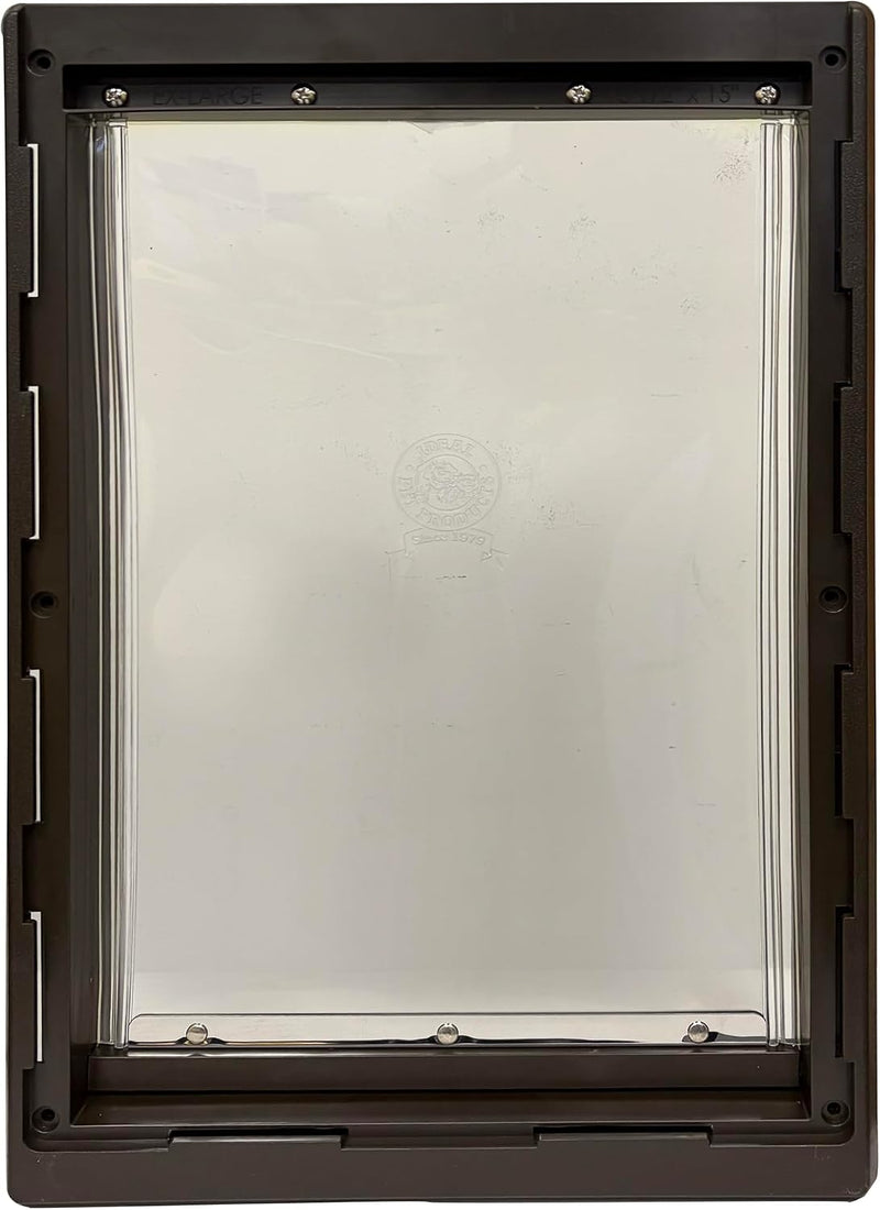 Ideal Pet Products Designer Series Plastic Pet Door – Essentials for Dogs - Bronze / Extra Large - 10.5" x 15" Flap Size