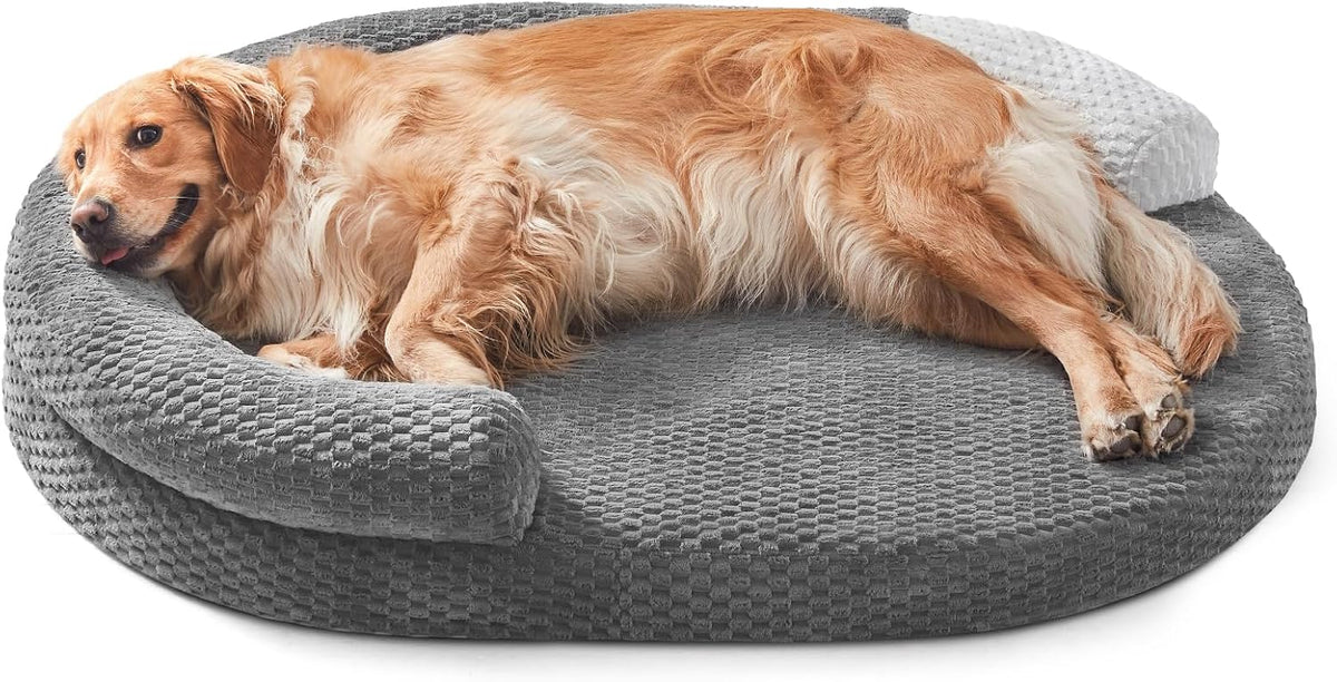JOEJOY XL Orthopedic Dog Beds Large Sized Dog - Dark grey / XXL(48"x 35"x 7.5")