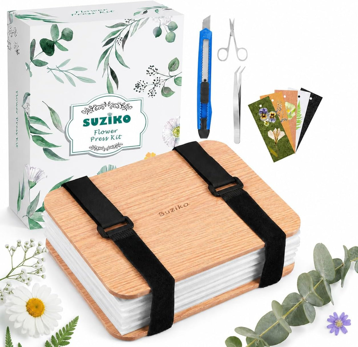Professional Flower Press Kit 6 Layers 6.3 x 8.3 inch - wood