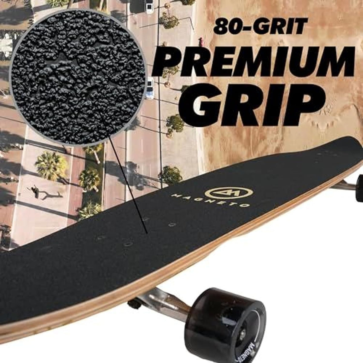 Magneto 44 inch Kicktail Cruiser Longboard Skateboard - Mountains - image 4