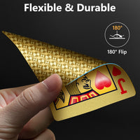 BIERDORF Waterproof Playing Cards, Deck of Cards, Poker Size – Fun for Kids & Family - Gold - image 4