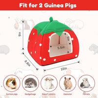 BWOGUE Guinea Pig House Bed Cozy Hamster Cave Large Hideout for Dwarf Rabbits Hedgehog Bearded Dragon Winter Nest Hamster Cage Accessories