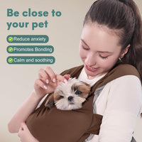 Supet Dog Sling Carrier for Small Pet - Brown / Regular - image 3