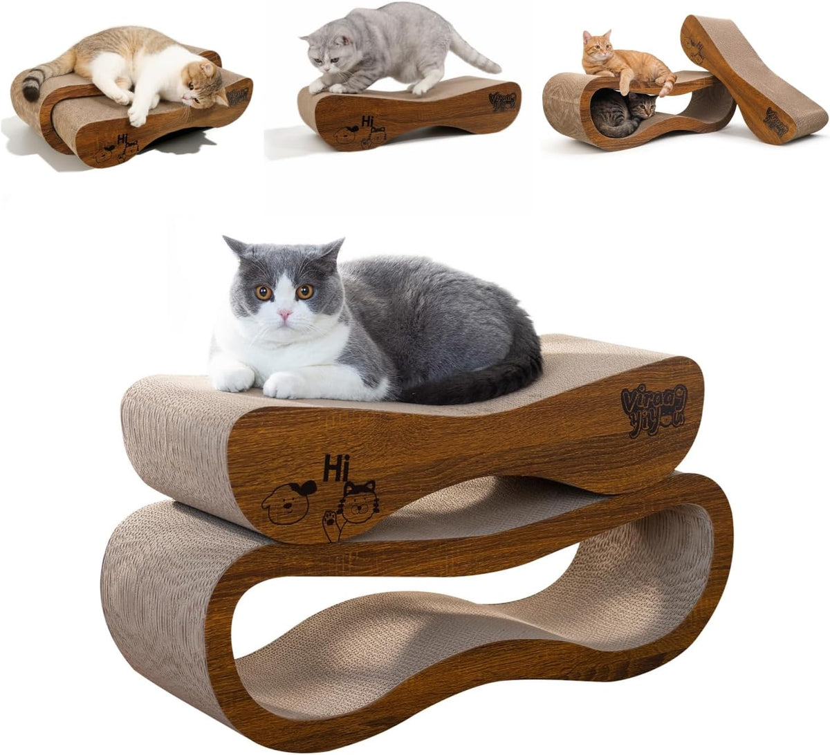 Cat Scratcher 2 in 1 Scratchers for Indoor Cats Scratching Board