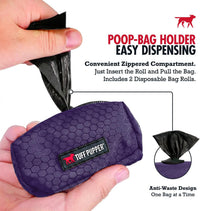 Tuff Pupper Dog Poop Bag Holder, Works with Any Dog Leash - Purple - image 3