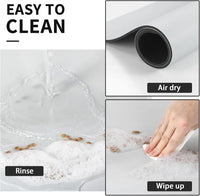 HotLive Dog Food Mat, Absorbent Cat Mat for Food and Water - Light Grey / 34"L x 18"W - image 3