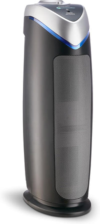 GermGuardian 4-In-1 HEPA Air Purifier for Home, Large Rooms Up To 743 Sq. Ft. with HEPA Air Filter, UV-C Light & Odor Reduction, AC4825E, 22" Tower, Gray