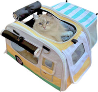 Soft-Sided Airline Approved Cat Carrier with Expandable Hideaway - Sunny Rambler