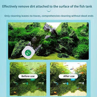 Mini Magnetic Aquarium Brush with Scraper Blade - Fish Tank Dirt Remover for Small Glass/Acrylic Tanks, Safe for Betta & Shrimp (5-20 Gallon) (Middle with Scraper)