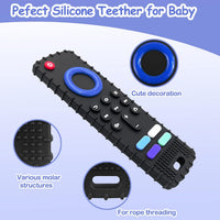 2Pcs Silicone Teething Toys - 2 Black - image 3