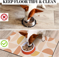 Dog Food Mats for Floors, Absorbent Dog Bowl Mat for Food and Water Dispenser Mat, Quick Dry Cat - Boho Semicircle / Xl(24"×32") - image 3