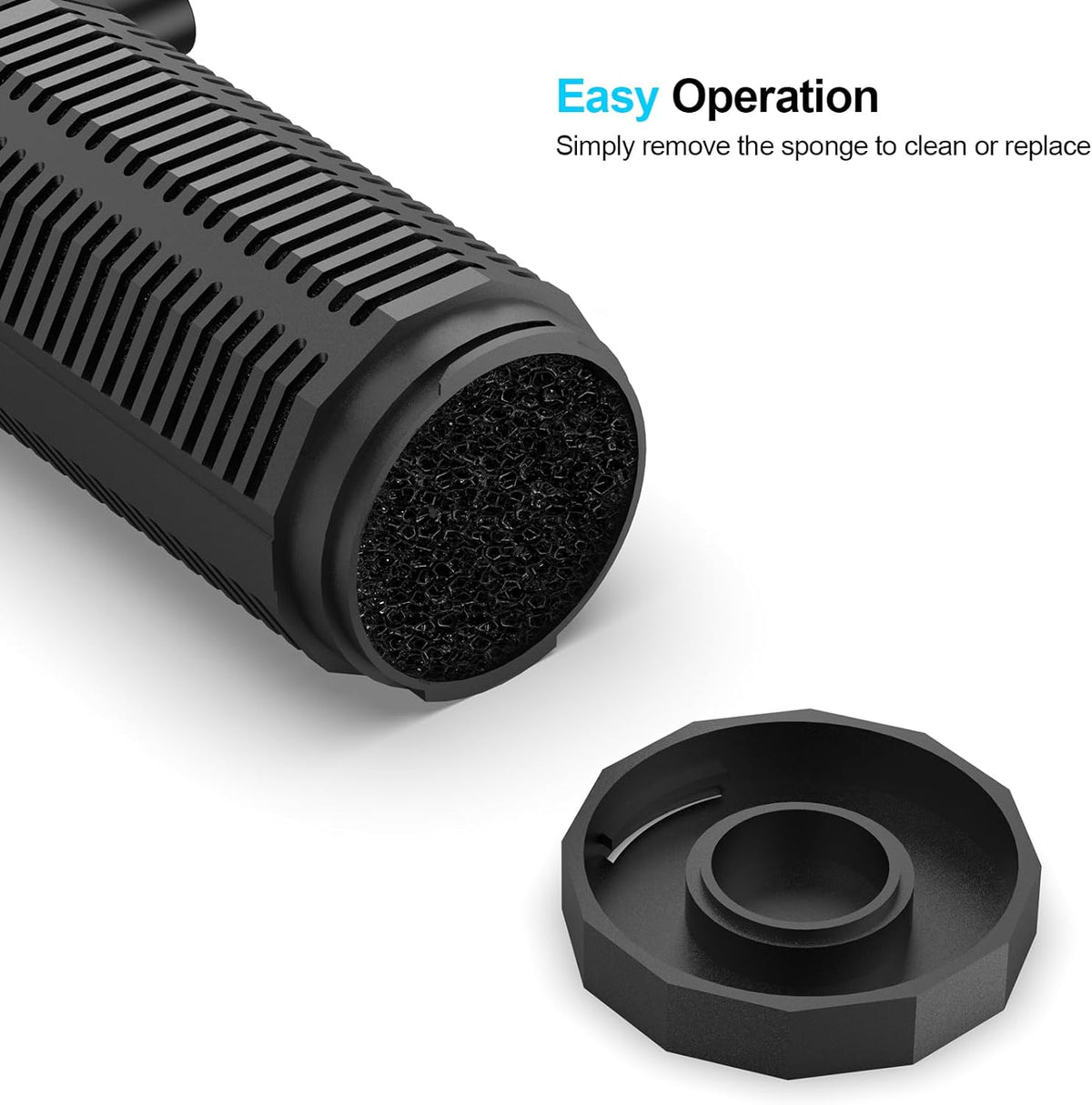 320GPH 4-In-1 Aquarium Filter 20-50 Gallons Quiet Fish Tank Filters – Essentials for Fish - 4PCS Sponge - image 4