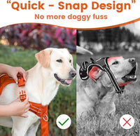 No Pull Dog Harness, Reflective Puppy Vest for Small Medium Large Sized Dog(Orange,S)