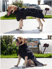 Barkworthies Dog Raincoat - Medium / Black - image 2