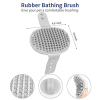 5 in 1 Dog Grooming Kit - Self-Cleaning Slicker Brush for Shedding Short Long Haired Dogs & Cats, Includes Pet Comb, Flea Comb, Bath Brush, Undercoat Rake - Complete Fur Care Set - Gray