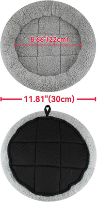 Enjoying Cat Mat Bed 16" x 22" Pet Bed with Pillow Around for Dogs - Small(Round) - image 4