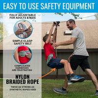 Hyponix Zip Line Kit for Backyard Kids and Adults 100 ft - 100' Zipline Kit - image 3