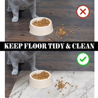 Dog Food Mats for Floors Absorbent, Pet Cat Food Mat - L(17"×30") / Marble White - image 2
