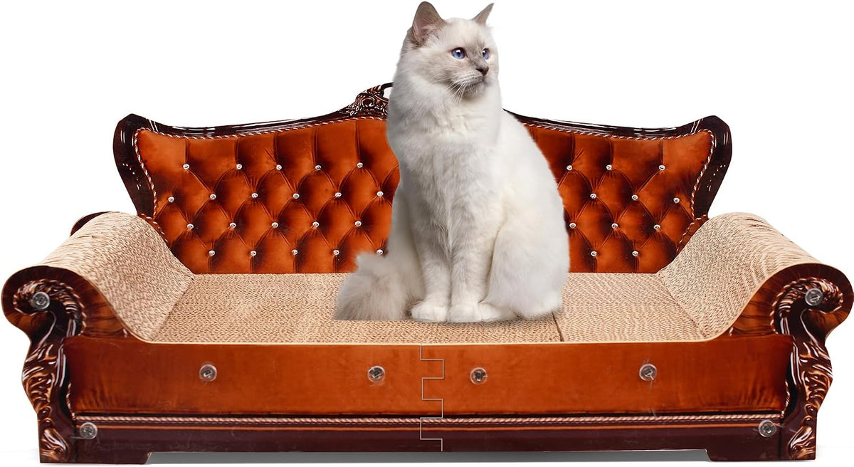 Sofa Shaped Cat Scratching Couch - 27.6" L x 12.4" W x 11.8" H