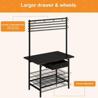 Dog Grooming Table with Drawers and Mesh Tray - Black / Large,1‑Drawer - image 4