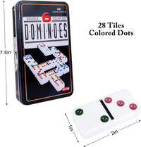 Offelec Double Six Dominoes Set - Double 6 Colored Dot Dominoes - image 2