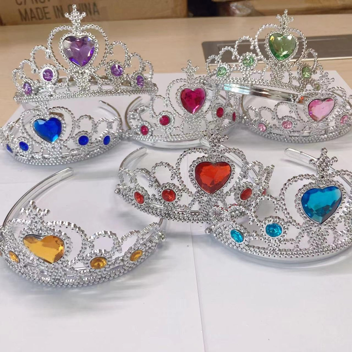 S & E Teacher's Edition 8 pack princess tiaras in 8 gemstone colors - view 9