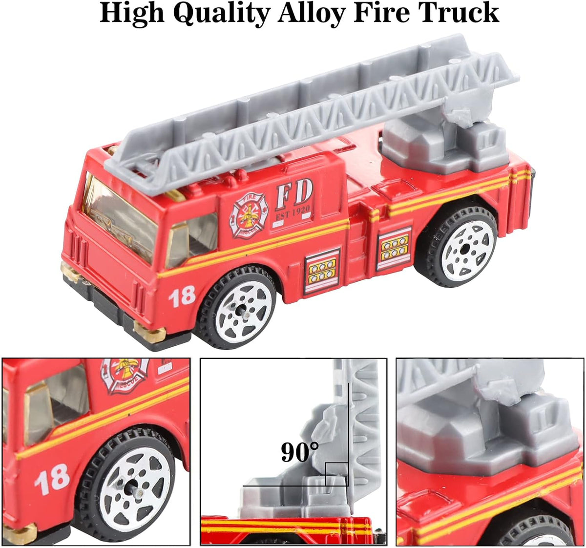 BenRich 1:64 scale die cast construction trucks set of 6, excavator to road roller - view 5