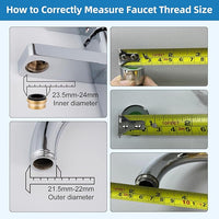 Hibbent Sink Faucet Hose Sprayer Attachment with 10 Adapters - Dual Function Handheld Bidet, Rinser & Shower Head - for Feminine Hygiene, Baby Diaper Cleaning & Pet Bathing