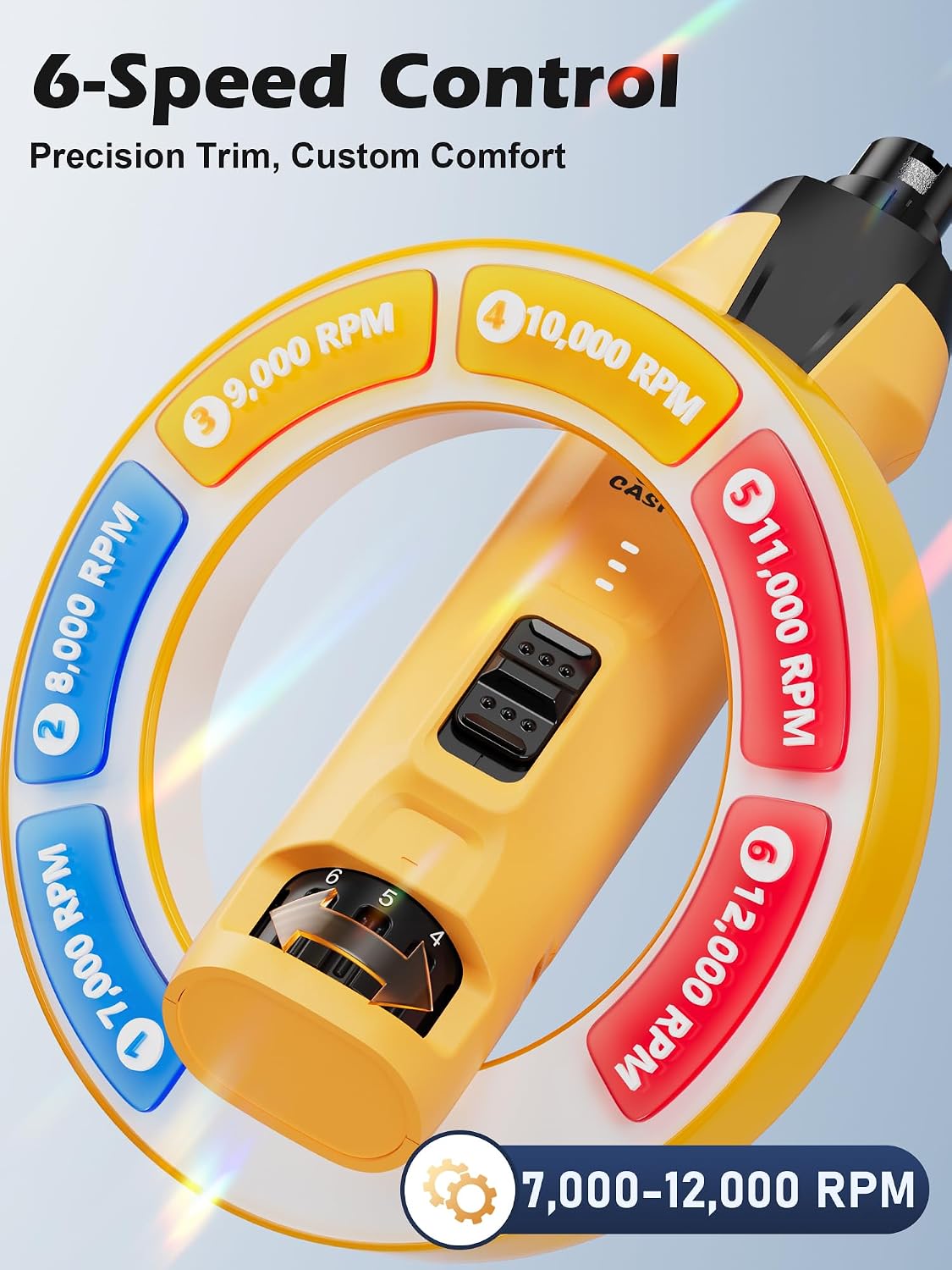 Casfuy 6-Speed Dog Nail Grinder - Yellow - image 2