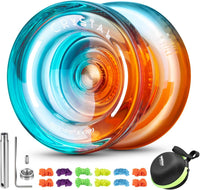 K2 Crystal Responsive Yoyo for Kids，Professional Yo-yo for Beginners – Fun for Kids & Family - K2 Black Green+ K2 Blue Orange