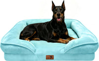 Spotted Play Orthopedic Dog Bed with Sides - Ice Blue / 48.0"L x 35.0"W x 8.0"Th