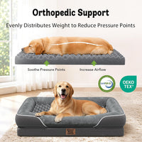 Waterproof Orthopedic Dog Bed for Large and Extra Large Dogs – Essentials for Dogs - Dark Grey / 36"L x 27"W x 7"Th - image 2