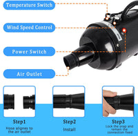 Dog Dryer for Large Dogs 5.2HP 3800W High Velocity Pet Hair Dryers – Essentials for Dogs - Black - image 4