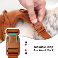 Sunraymascota No Pull Dog Harness for Medium Sized Dogs Puppy Vest - Carmel Brown / L(Neck:20.9-31.5", Chest:24.8-37.4") - image 2