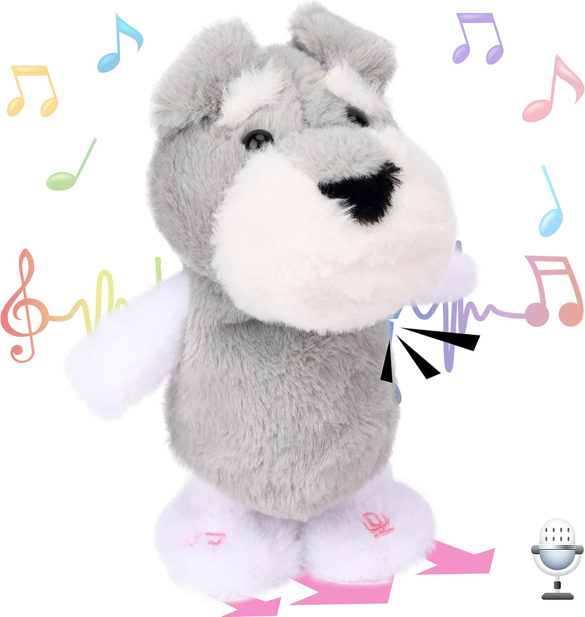 Hopearl Talking Singing Cowgirl Repeats What You Say Girl Walking - Schnauzer