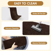 IM HOME 30" x 20" Brown Dog Door Mats for Muddy Paws, Chenille Absorbent Dog Mat, Non Slip Heavy Mud Mat for Dogs, Soft Pet Bed Mat for Entryway, Mud Paws, Inside Floor