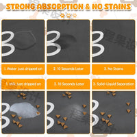 Dog Food Mat, 36" x 24" Extra Large Absorbent Dog Mat for Food and Water, Non Skid Cat Bowl Mat - Dark brown / 39.4"L x 31.5"W - image 3