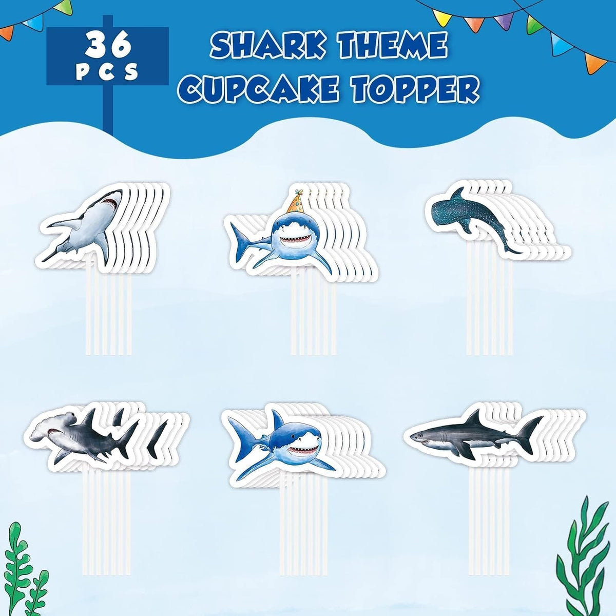 WERNNSAI 36 farm cupcake toppers with cow, pig, sheep, horse and house designs - view 28