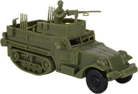 BMC Toys WW2 US M3 halftrack plastic army vehicle in tan