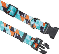 Mihqy Dog Collar for Medium Dogs, Fashion Design, M - L (Neck 14.9-24.8", Width 1") / Geometry - image 3