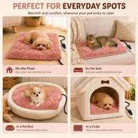 Pet Heating Pad for Cats with Normally Open Function - Pink Plush / 28.0"L x 18.0"W - image 3