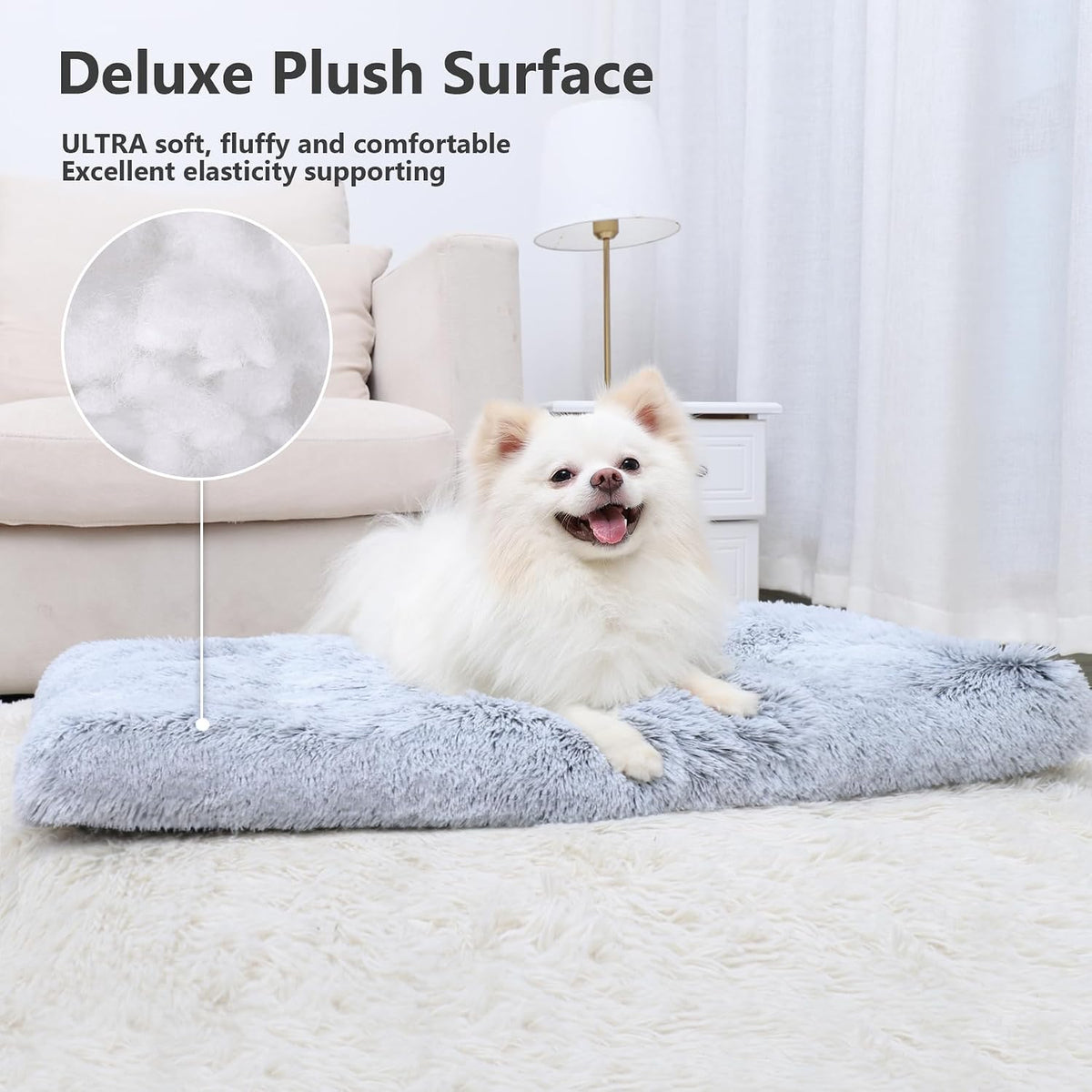 Large Dog Bed Crate Pad 35" - 30.0"L x 20.0"W x 2.0"Th / Grey - image 4