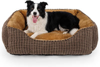 MIXJOY Dog Bed for Large Medium Small Dogs - Coffee / L(30’’x 24’’x 9’’)