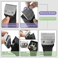 Size 000 detachable ceramic clipper blade set, 1/50 inch cut length - view 3