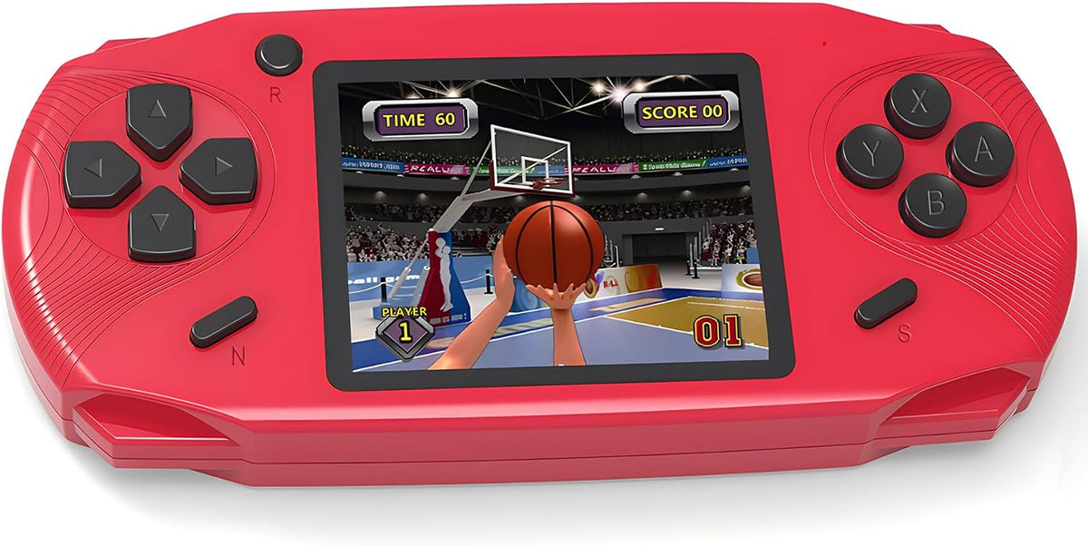 Beijue 16 Bit Handheld Games for Kids Preloaded 220 Retro Video Games - Red